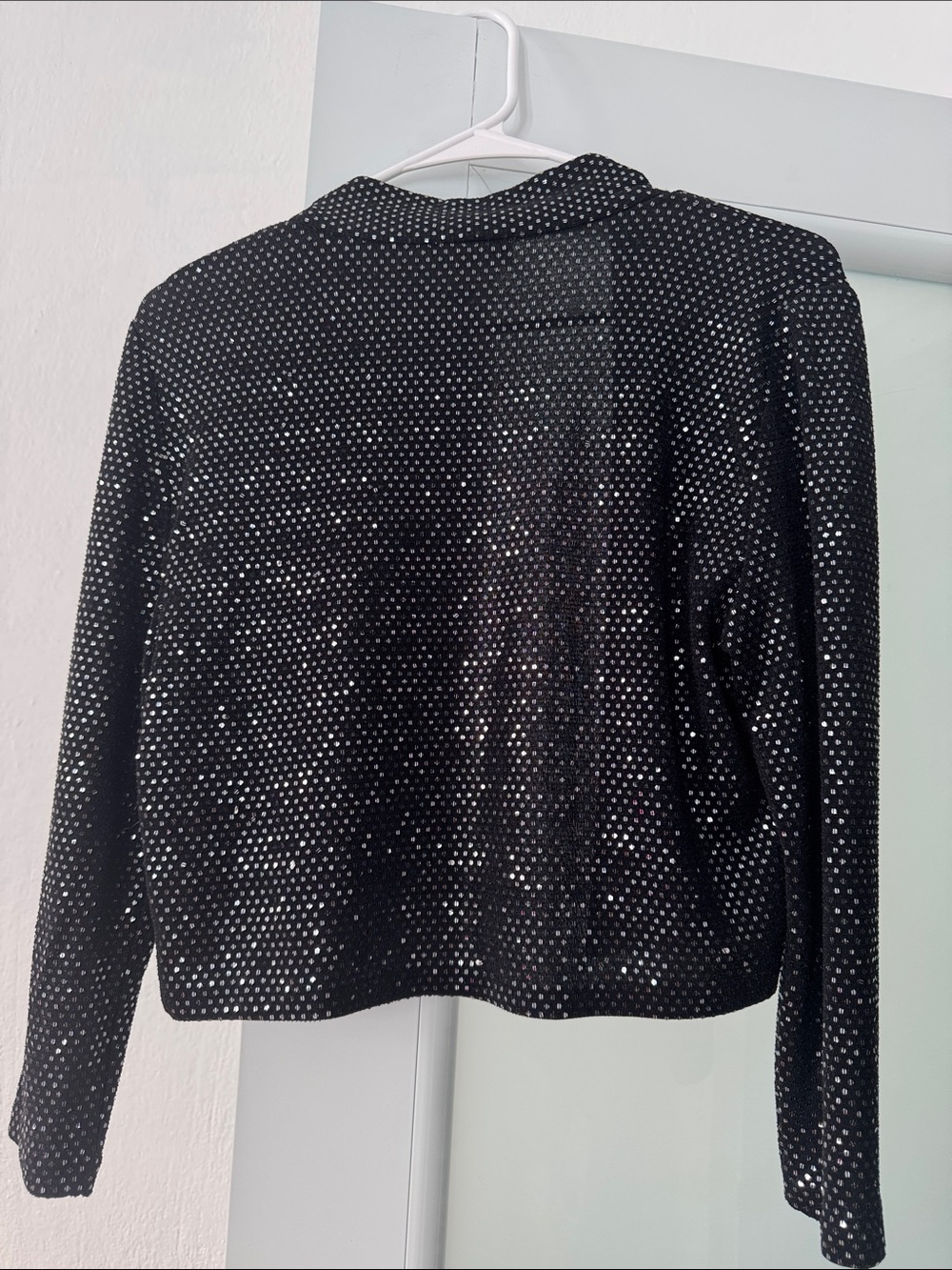 Calvin Klein Black Sequin Blazer Jacket